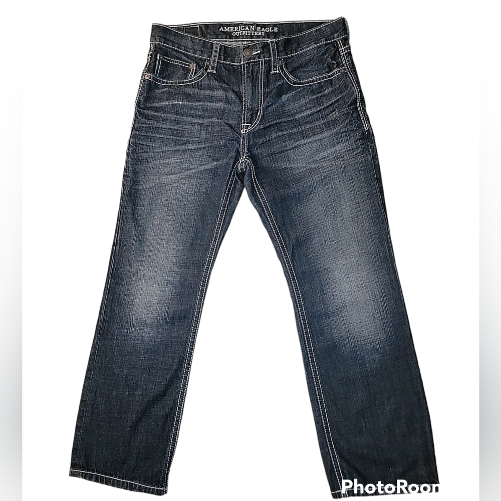 NWOT American Eagle Mens Original Bootcut Distressed Jeans 32x30